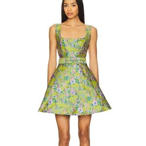 Elliatt Zenobia Floral Green Dress